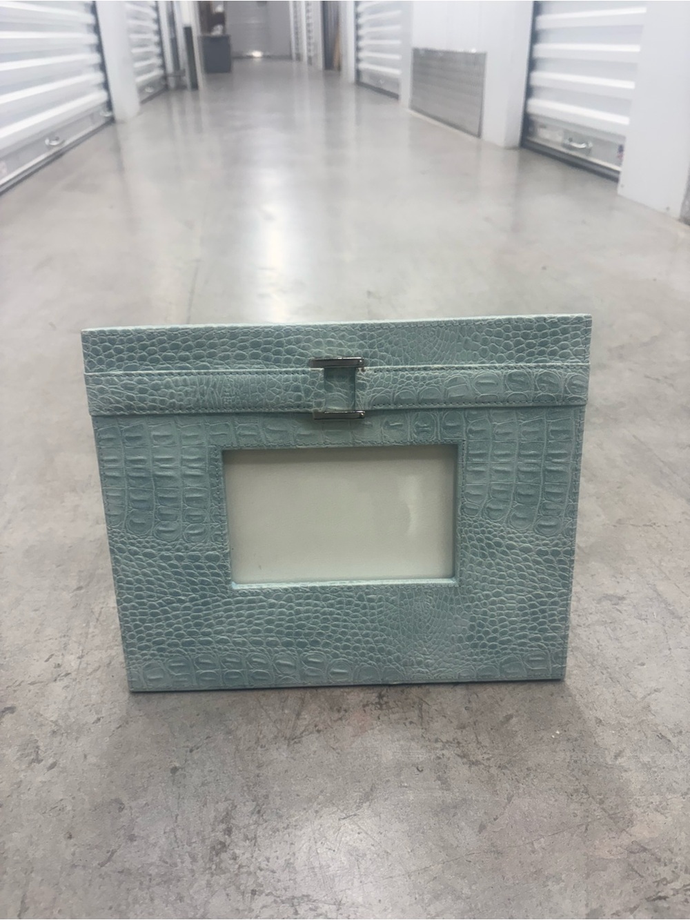 Crocodile Faux Leather Picture Frame With Design Buckle Unique